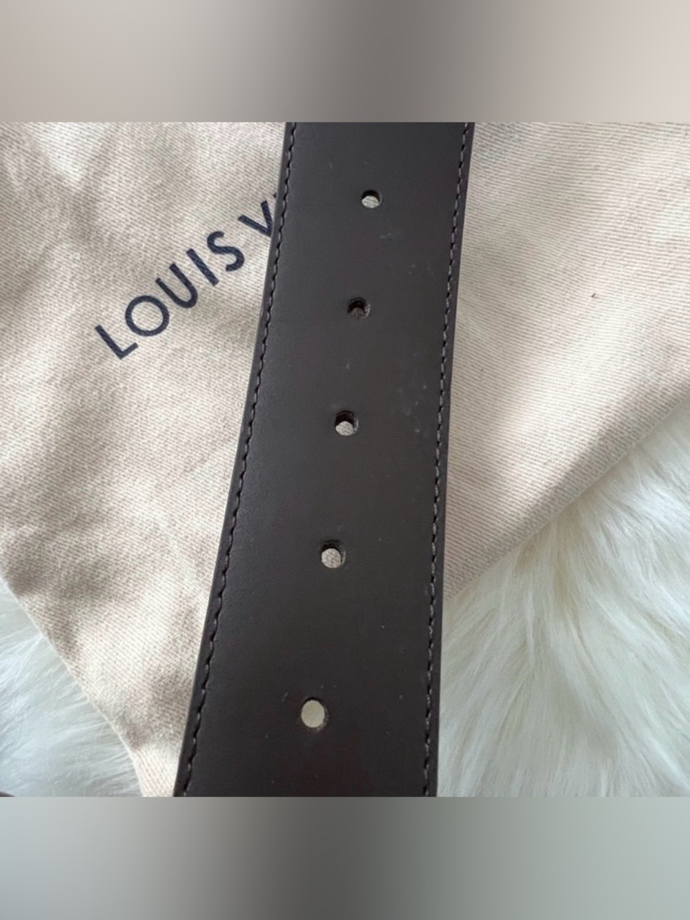 Authentic Louis Vuitton Monogram Initiales 40mm Reversible Belt Size 110cm/44" - Picture 11 of 15